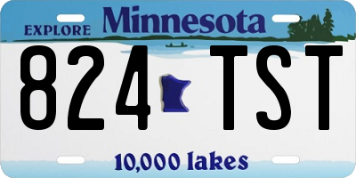 MN license plate 824TST