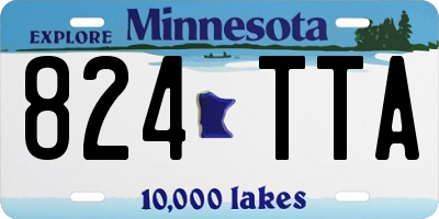 MN license plate 824TTA
