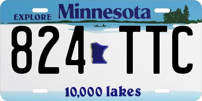 MN license plate 824TTC