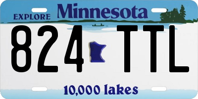 MN license plate 824TTL