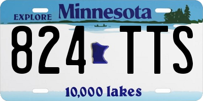 MN license plate 824TTS