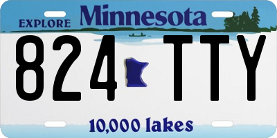 MN license plate 824TTY