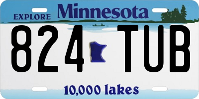 MN license plate 824TUB