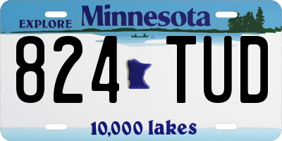 MN license plate 824TUD