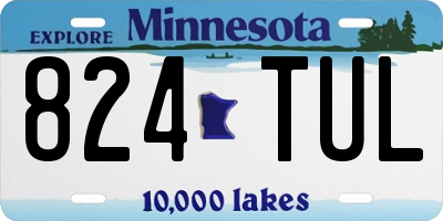 MN license plate 824TUL