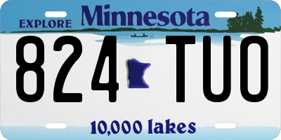 MN license plate 824TUO