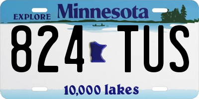 MN license plate 824TUS