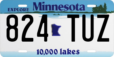 MN license plate 824TUZ