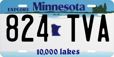 MN license plate 824TVA