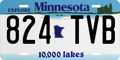 MN license plate 824TVB