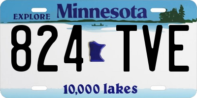 MN license plate 824TVE