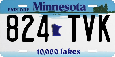MN license plate 824TVK