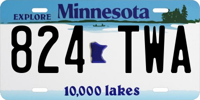MN license plate 824TWA