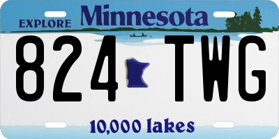 MN license plate 824TWG