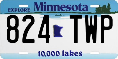 MN license plate 824TWP
