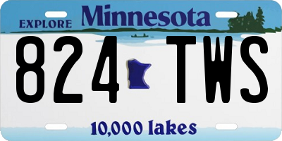 MN license plate 824TWS