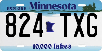 MN license plate 824TXG