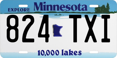 MN license plate 824TXI
