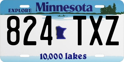 MN license plate 824TXZ