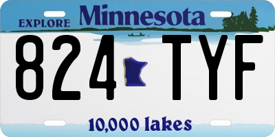 MN license plate 824TYF