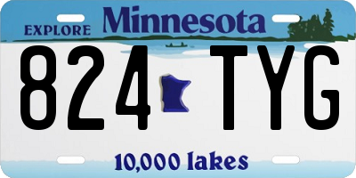 MN license plate 824TYG
