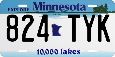 MN license plate 824TYK