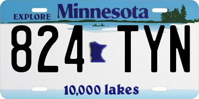 MN license plate 824TYN