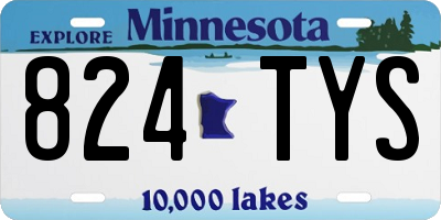 MN license plate 824TYS