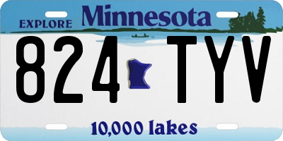 MN license plate 824TYV
