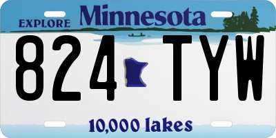 MN license plate 824TYW