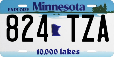 MN license plate 824TZA