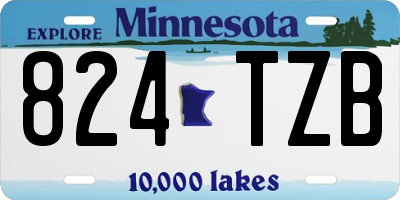 MN license plate 824TZB