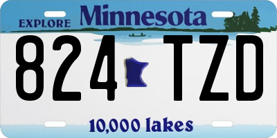 MN license plate 824TZD