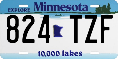 MN license plate 824TZF