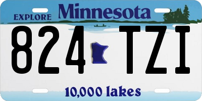 MN license plate 824TZI