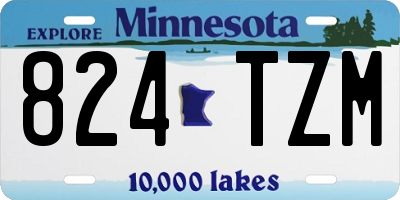 MN license plate 824TZM