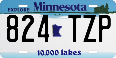 MN license plate 824TZP