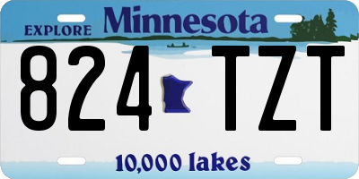 MN license plate 824TZT