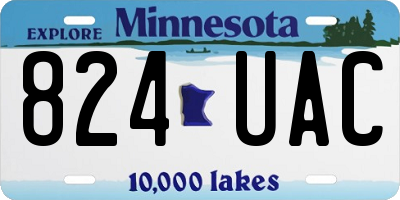 MN license plate 824UAC