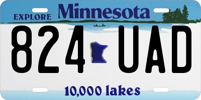 MN license plate 824UAD