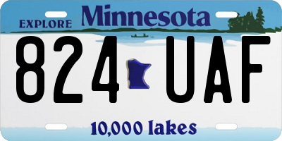 MN license plate 824UAF