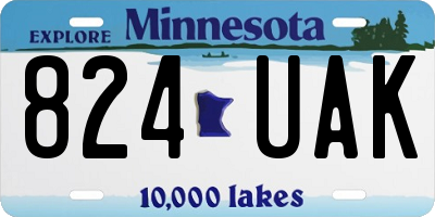 MN license plate 824UAK