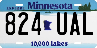 MN license plate 824UAL