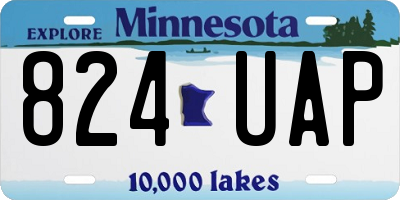 MN license plate 824UAP