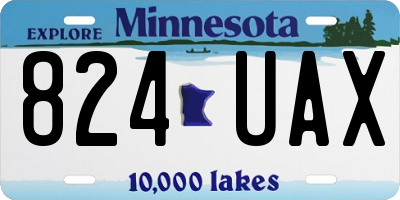 MN license plate 824UAX