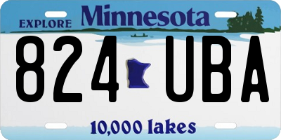 MN license plate 824UBA