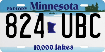 MN license plate 824UBC