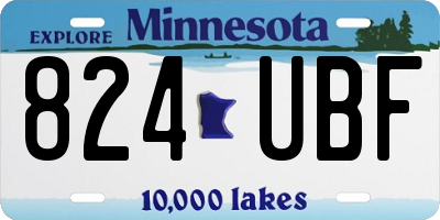 MN license plate 824UBF