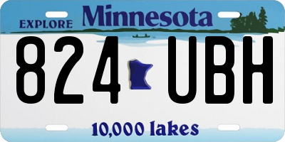 MN license plate 824UBH