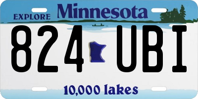 MN license plate 824UBI